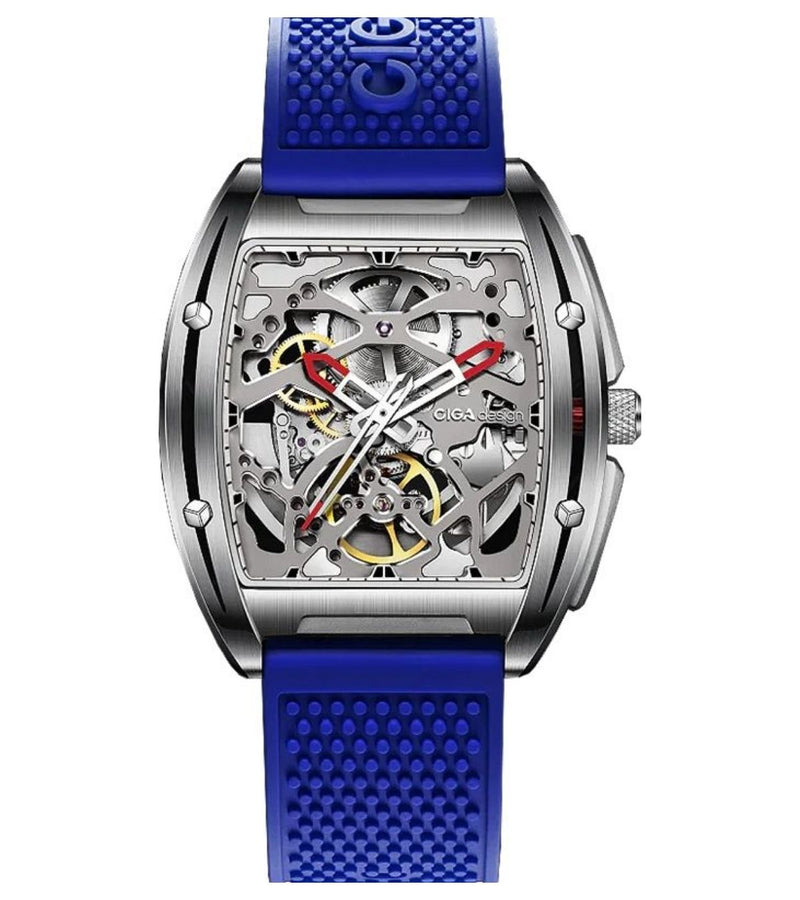 Relógio Masculino CIGA design Z Series Edge Prata/Azul (Z031-SS01-W5BU)