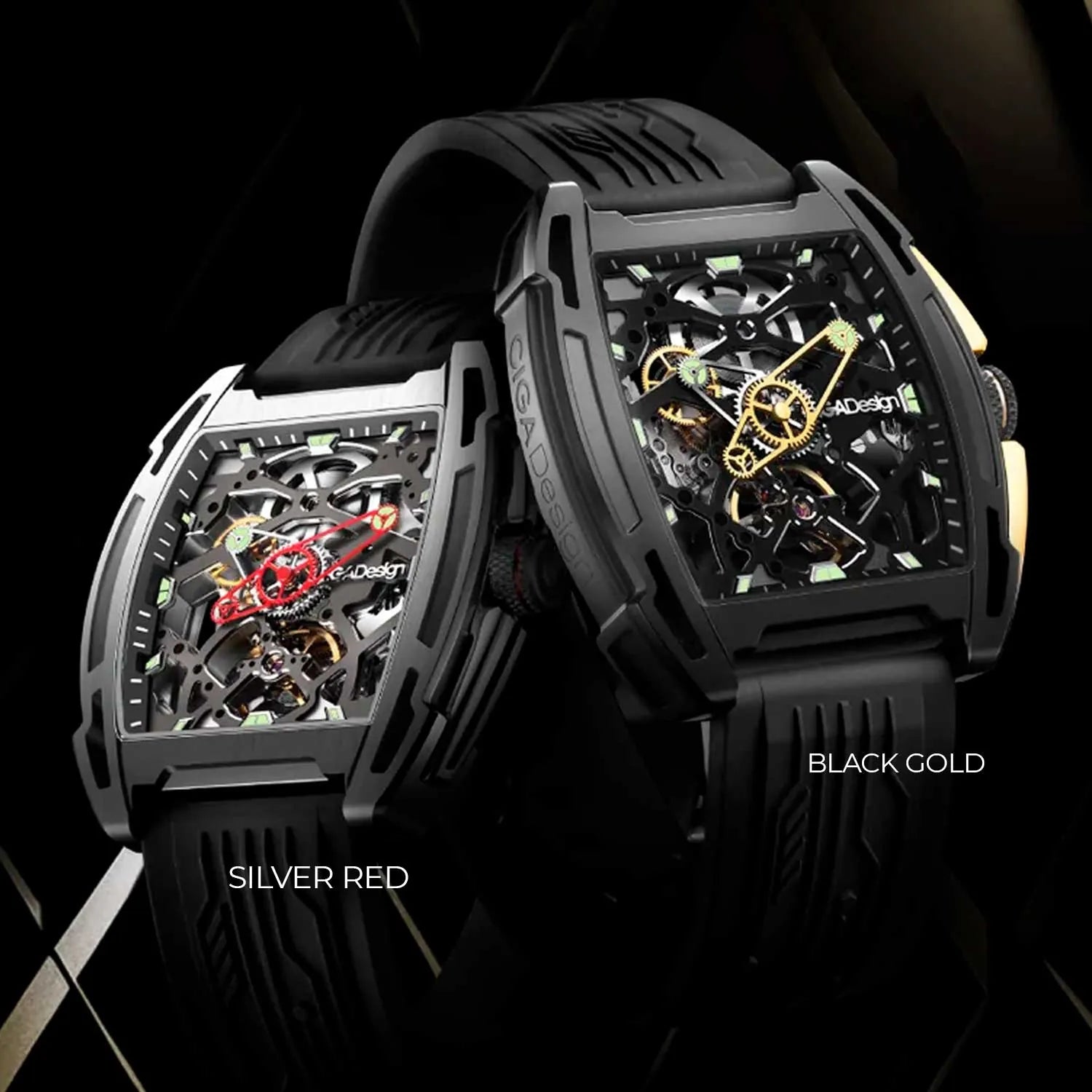 Relógio Masculino CIGA design Z Series Exploration Preto/Dourado (Z062-BLGO-W5BK)