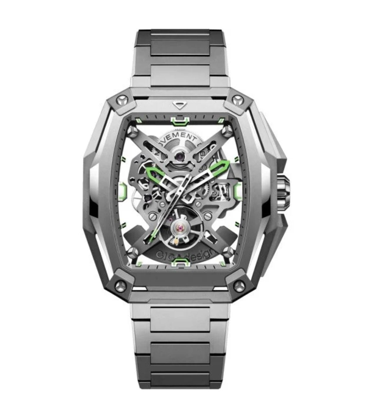Relógio Masculino Ciga Design  Z041-TT01-1T Skeleton EDGE-Hunter Silver