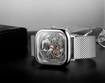Relógio Masculino CIGA design Z Series Full Hollow Prata (Z011-SISI-W13)