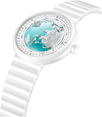 Relógio Feminino CIGA design U Series Blue Planet Ice Age Azul (U032-WU01-W5W7W)