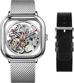 Relógio Masculino CIGA design Z Series Full Hollow Prata (Z011-SISI-W13)