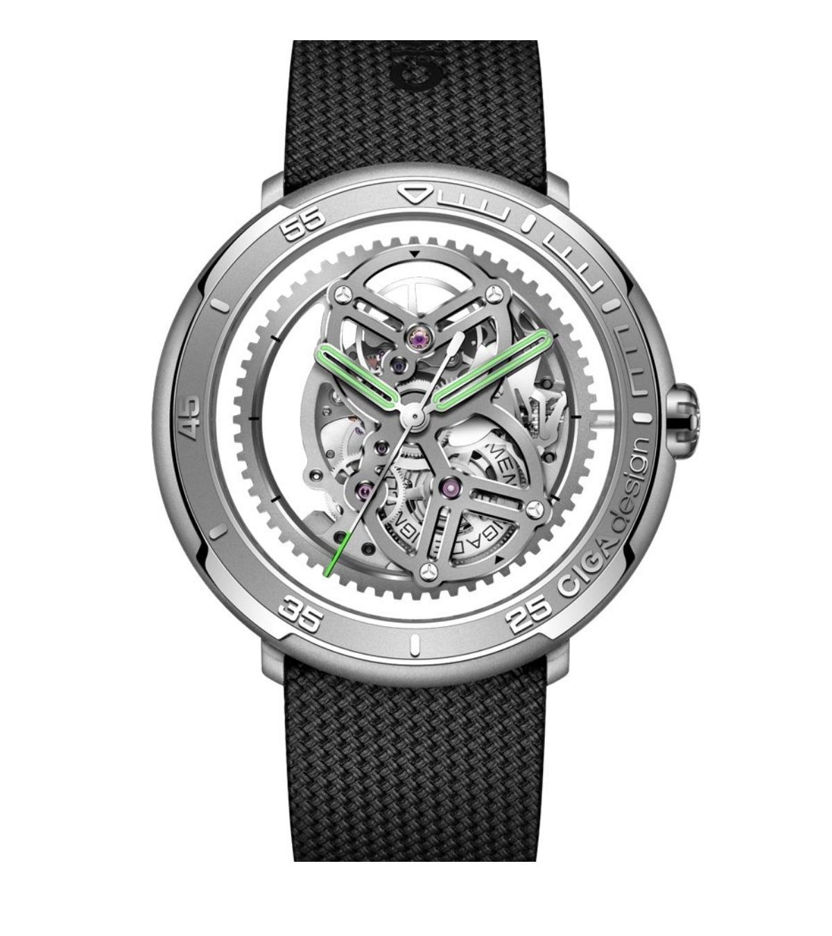 Relógio Masculino CIGA design Vector Prata (V011-SISI-6B)