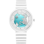 Relógio Feminino CIGA design U Series Blue Planet Ice Age Azul (U032-WU01-W5W7W)
