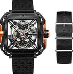 Relógio Masculino CIGA design X Series Gorilla Preto/Laranja (X011-BLOG-W25BK)