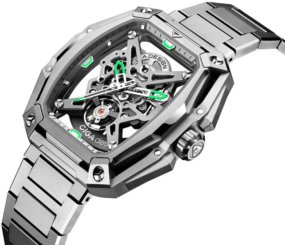 Relógio Masculino CIGA design Z Series Hunter Prata (Z035-SS01-W1S)