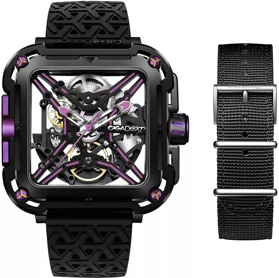 Relógio Masculino CIGA design X Series Gorilla Neon Purple (X011-BLPL-W25BK)