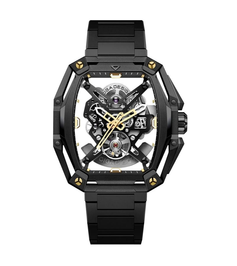 Relógio Masculino CIGA design Z Series Hunter Preto/Dourado (Z035-BB02-W1B)