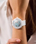 Relógio Feminino CIGA design U Series Blue Planet Ice Age Azul (U032-WU01-W5W7W)
