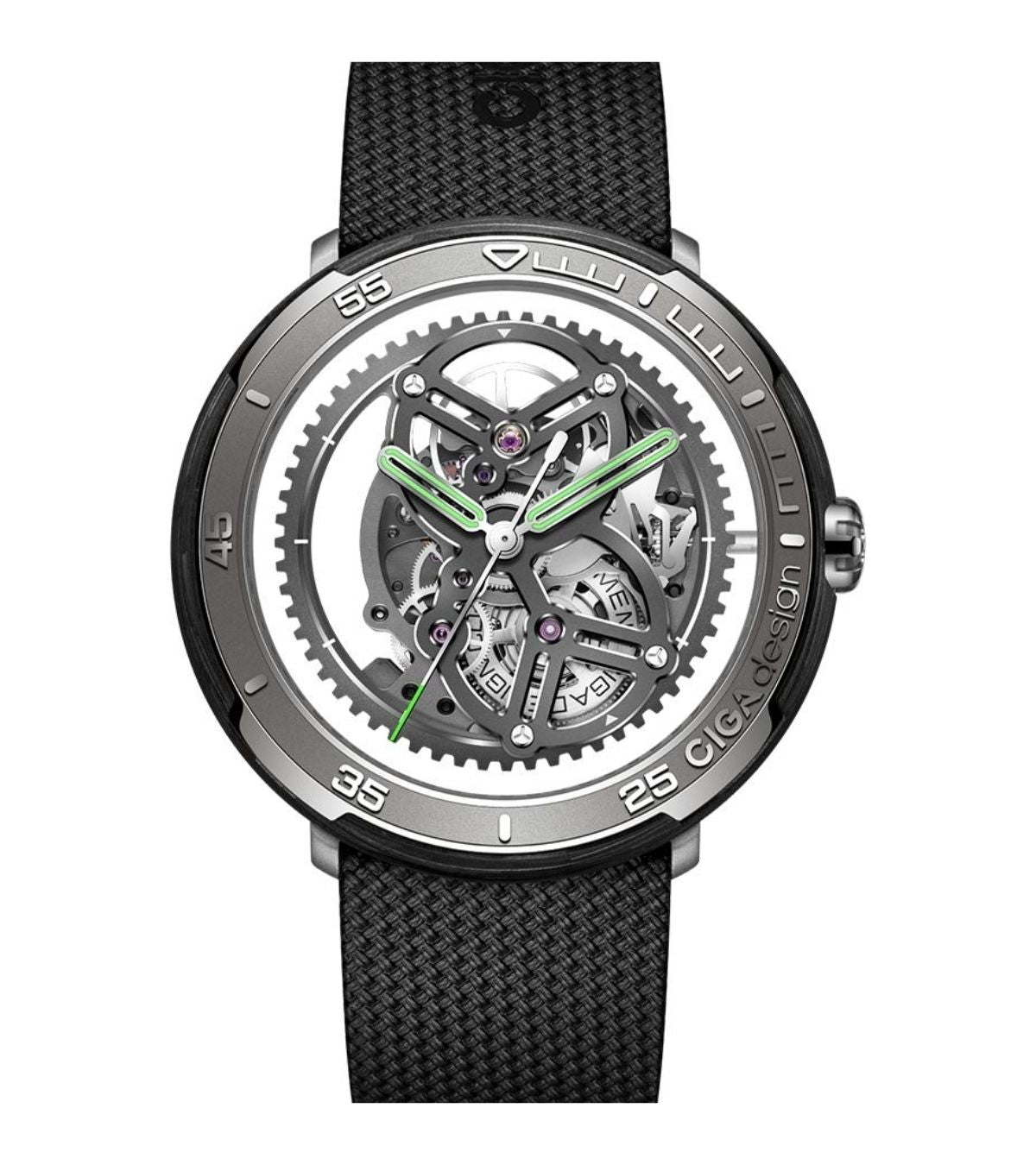 Relógio Masculino CIGA design Vector Fibra de Carbono (V011-TCGR-6B)