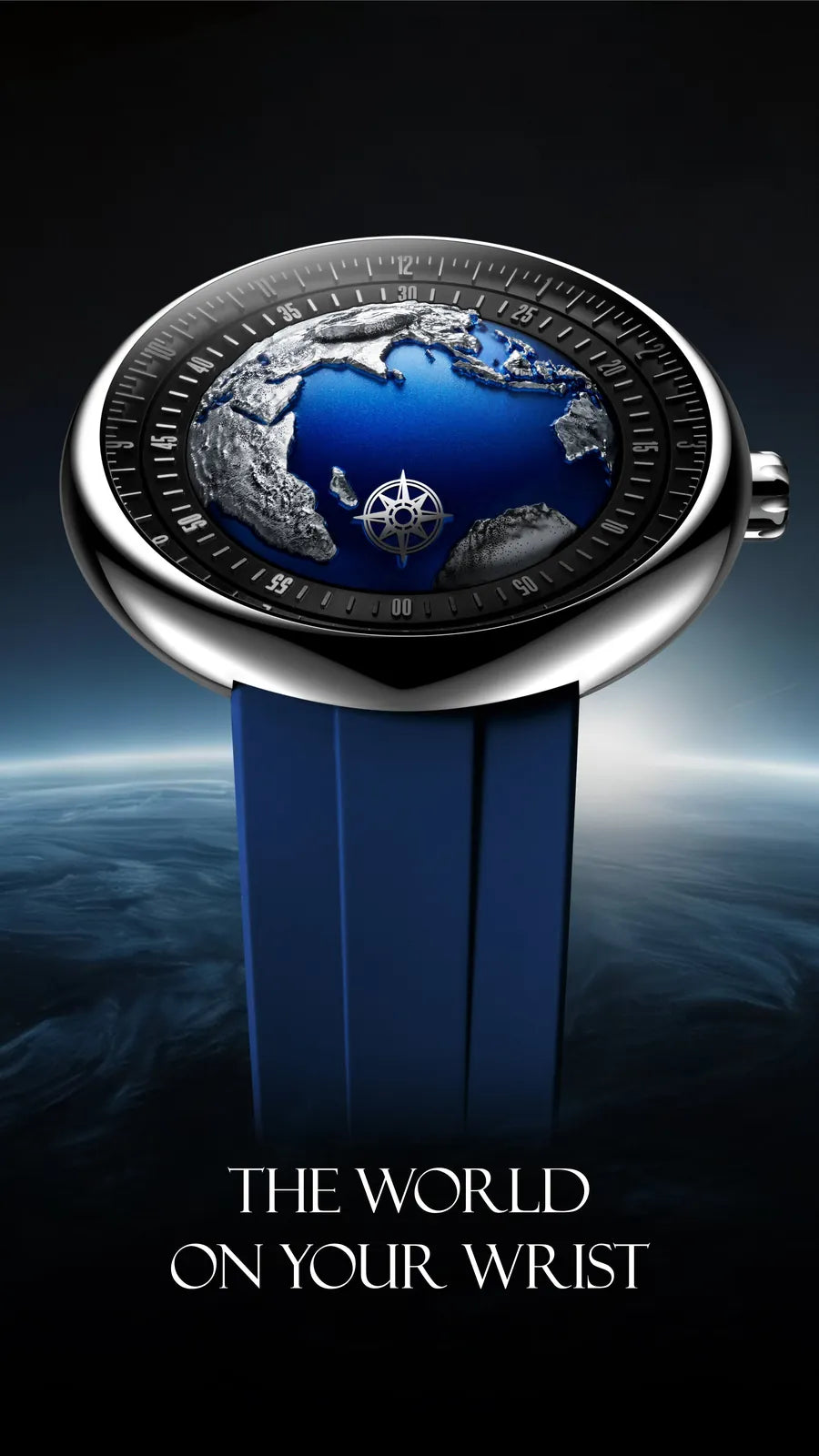 Relógio Masculino CIGA Design Blue Planet II Titânio - Masculino U033-TU02-W6U