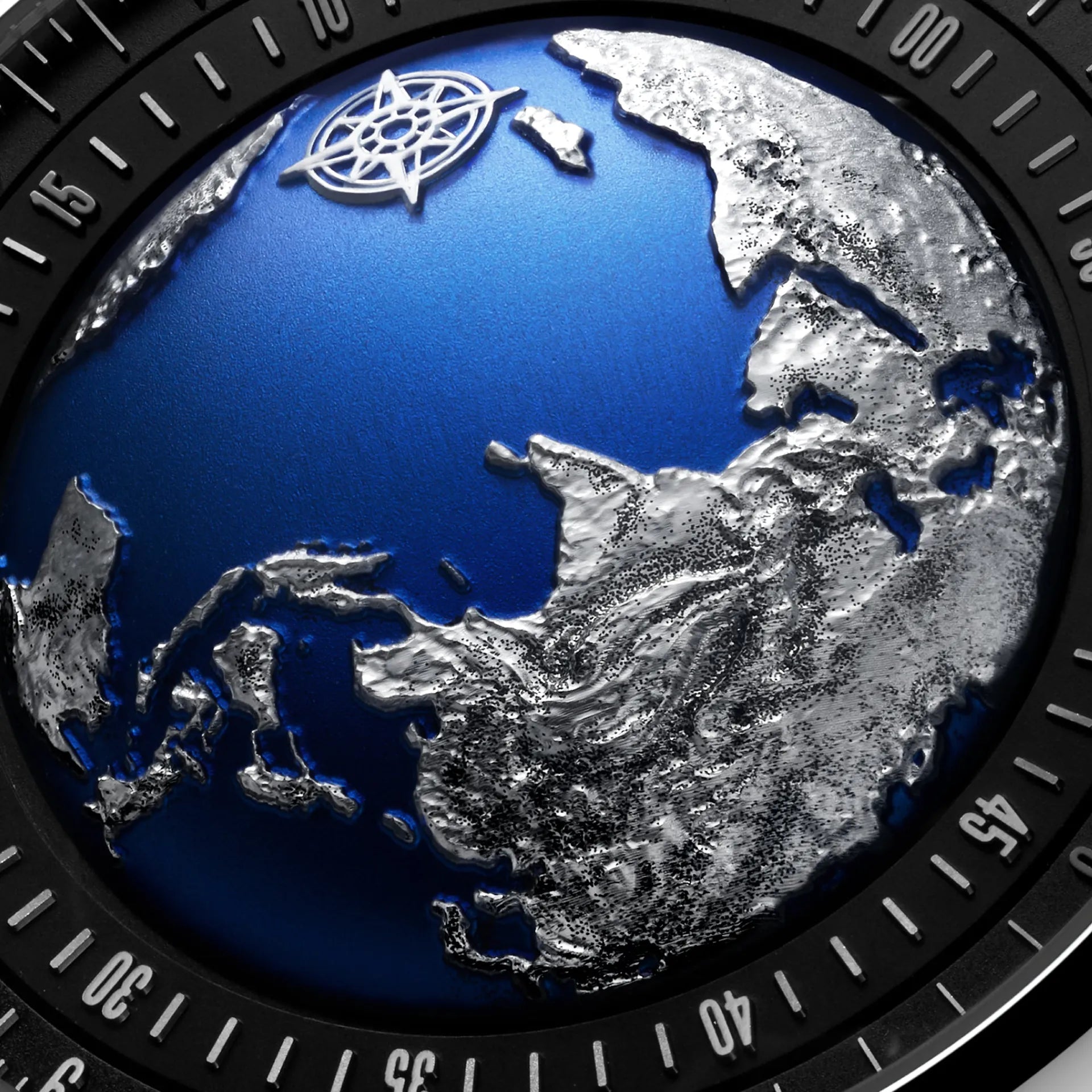 Blue Planet II - pulseira azul de fluorelastômero