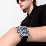 Relógio Masculino CIGA design Gorilla Silver Blue (X011-BLBU-25BK)