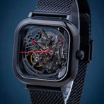 Relógio Masculino CIGA design Full Hollow Skeleton Black (Z011-BLBL-W3)