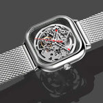 Relógio Masculino CIGA design Full Hollow Skeleton Prata (Z011-SISI-W3)