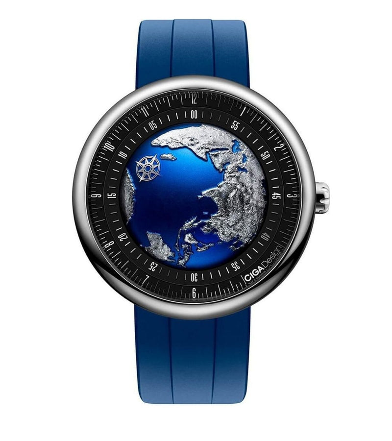 Relógio Masculino Ciga Design Series Blue Planet II Atlantic Titanium -  U034-TU01-6U