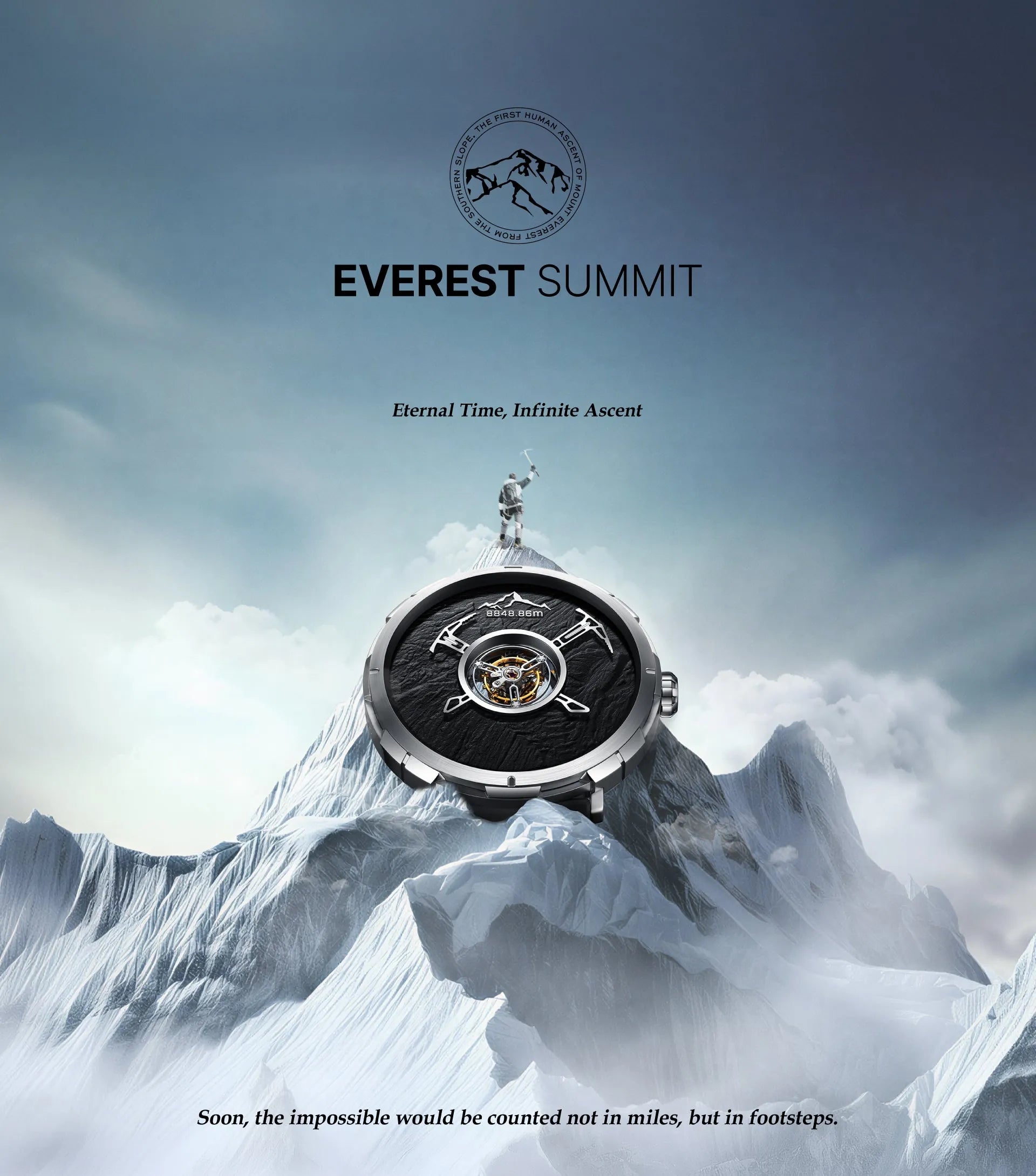 Relógio Masculino CIGA design U Series Everest Summit Titânio (U053-TT02-6B)