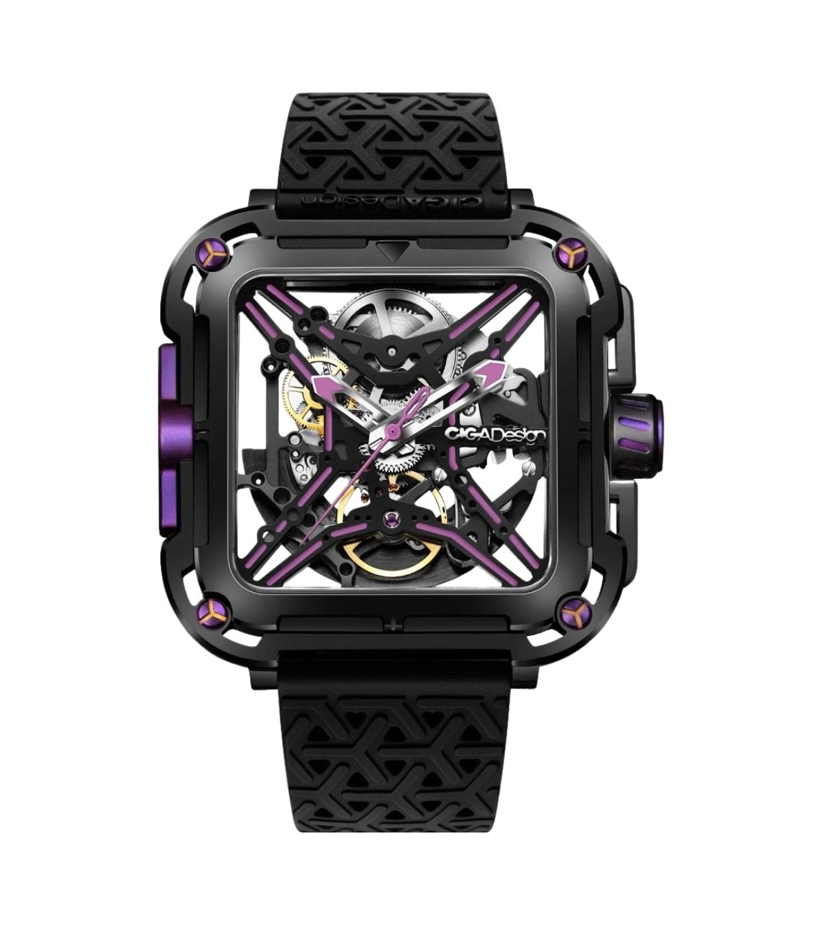 Relógio Masculino CIGA design X Series Gorilla Preto/Roxo (X011-BLPL-W5BK)