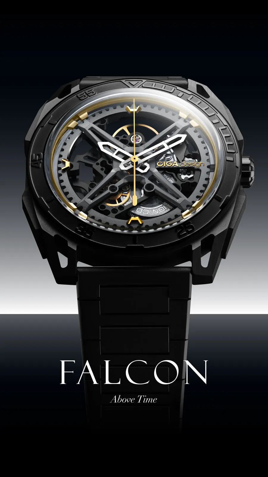 Relógio Masculino CIGA design Z Series Falcon Prata (Z039-SS01-1S)