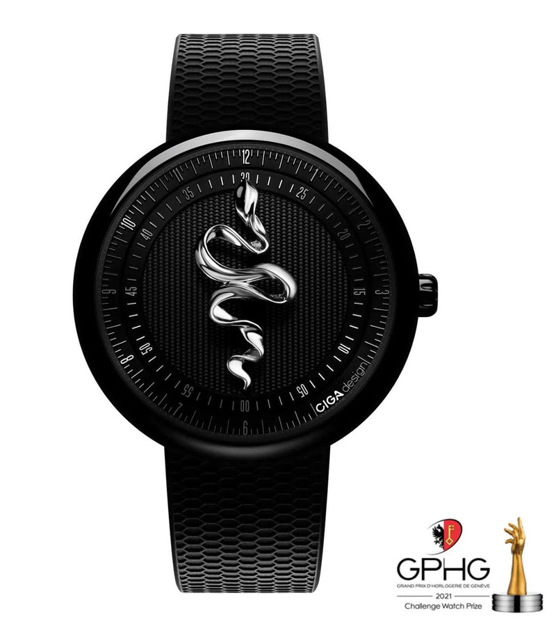Relógio Masculino CIGA design U Series Legend of Serpent Prata 925 (U037-BB02-W6B)