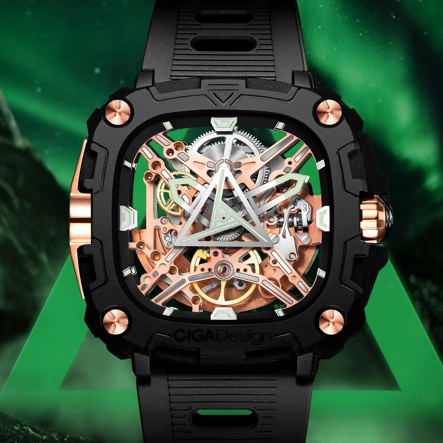 Relógio Masculino CIGA design X Series Eye of Horus Dourado (X051-BR01-W5B)