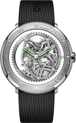 Relógio Masculino CIGA design Skeleton Vector Silver (V011-SISI-6B)