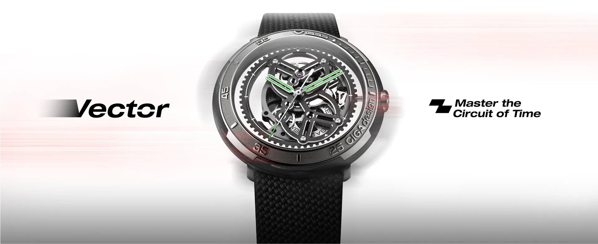 Relógio Masculino CIGA design Vector Titânio (V011-TIGR-6B)